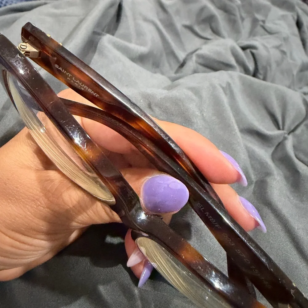 Saint Laurent Tortoiseshell Acetate Glasses - Brown - Picture 8 of 10